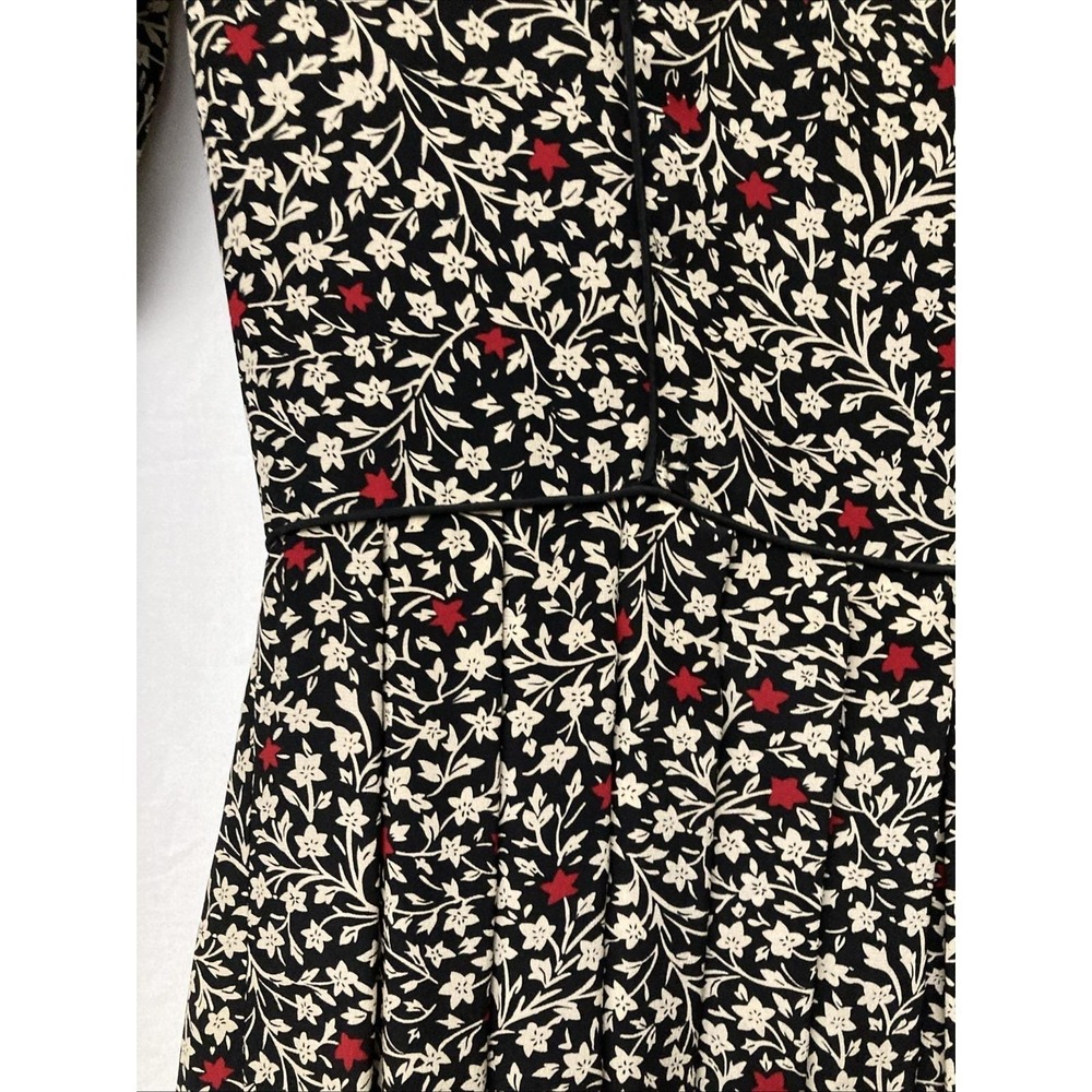 VTG Maggy London by Jeannene Booher Silk Front Button Floral Dress - Sz 10 - Picture 9 of 15